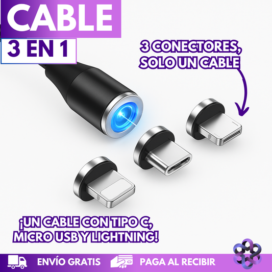 Cable 3 en 1🔌🔋